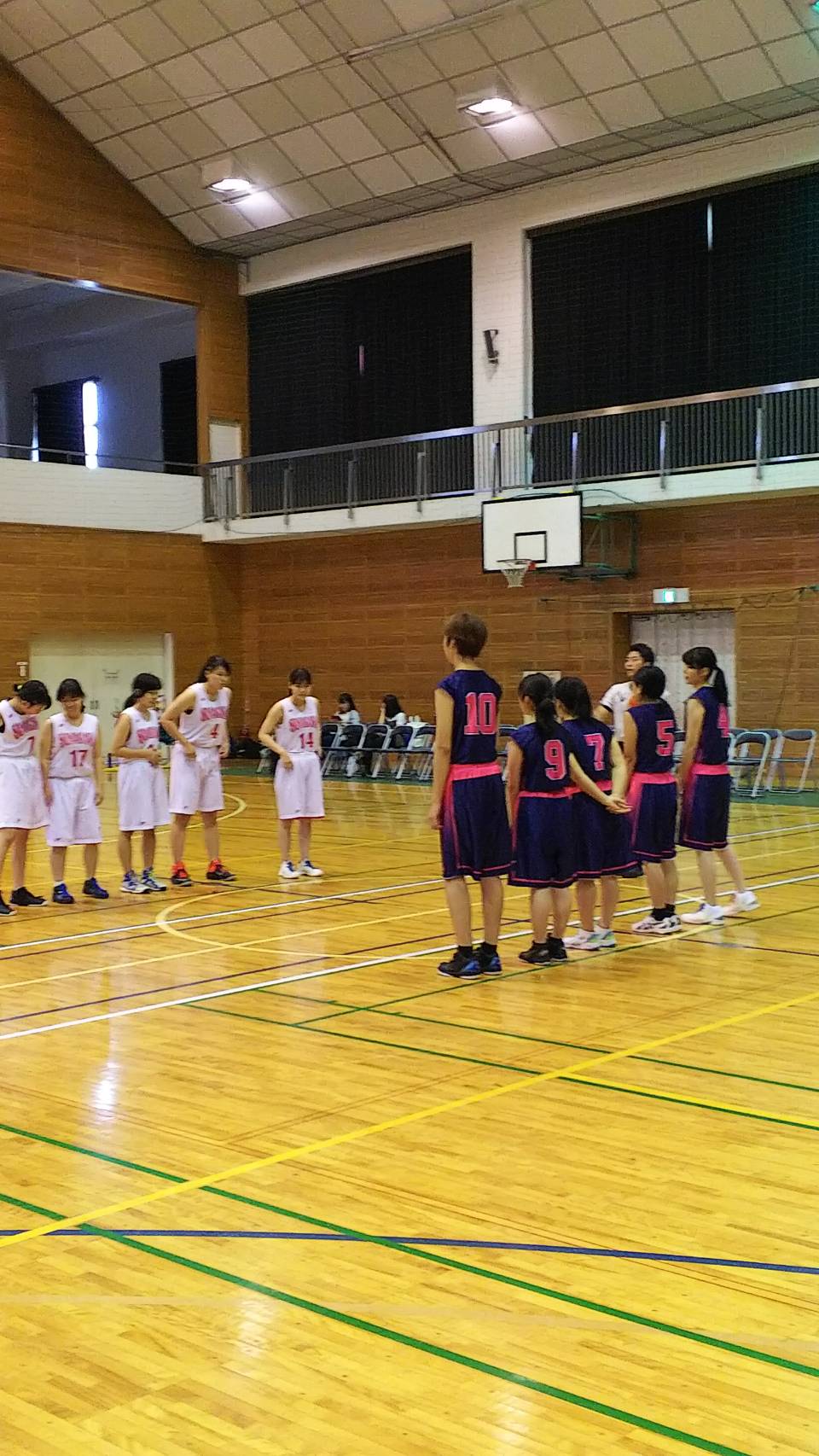 女バス試合開始前 目黒日本大学高等学校 通信制